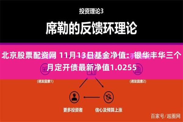 北京股票配资网 11月13日基金净值：银华丰华三个月定开债最新净值1.0255