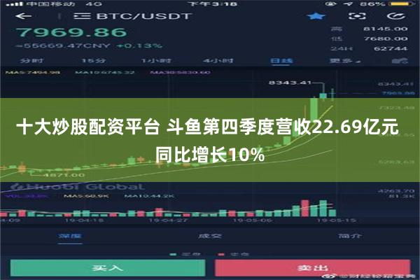 十大炒股配资平台 斗鱼第四季度营收22.69亿元 同比增长10%